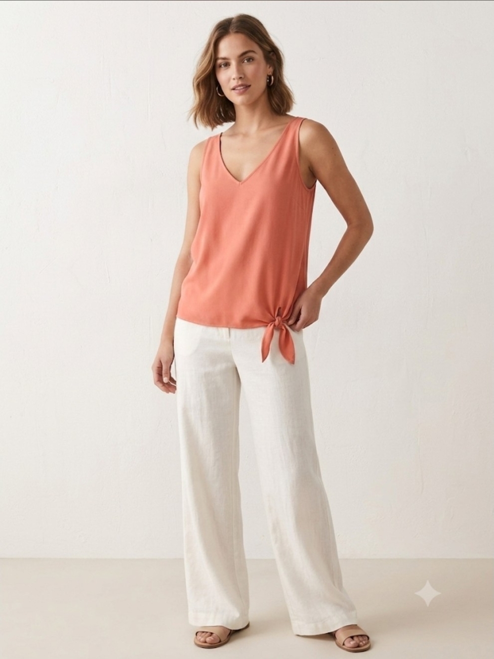 Orange Tied Top